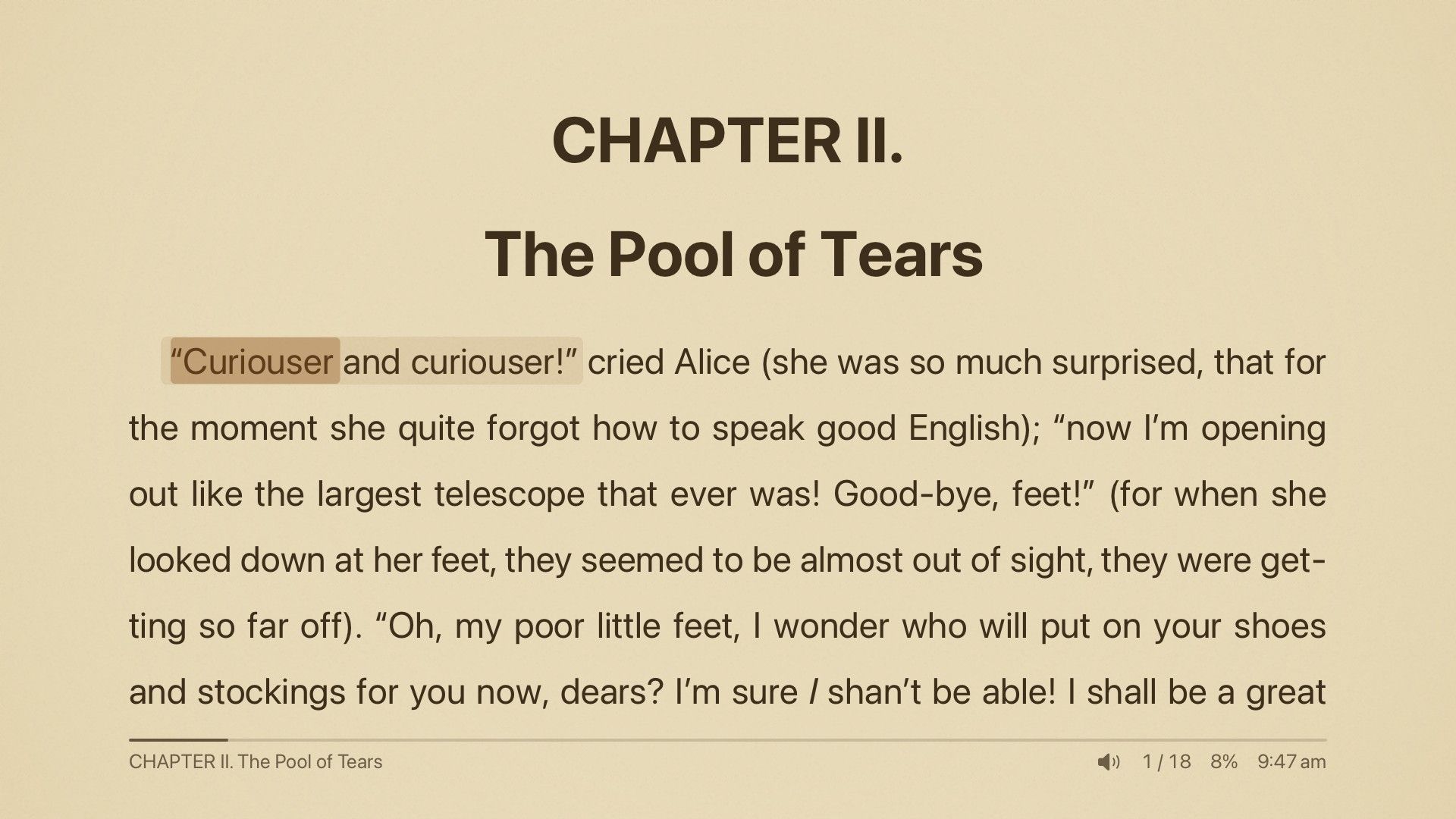 Read aloud highlighting the current sentence and word